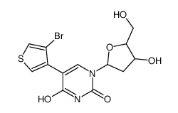 5-(4-bromothiophen-3-yl)-1-[(2R,4S,5R)-4-hydroxy-5-(hydroxymethyl)oxolan-2-yl]pyrimidine-2,4-dione结构式