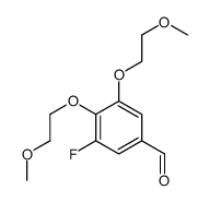 3-fluoro-4,5-bis(2-methoxyethoxy)benzaldehyde Structure