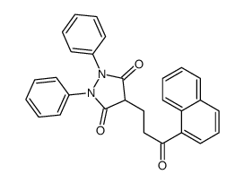 4-(3-naphthalen-1-yl-3-oxopropyl)-1,2-diphenylpyrazolidine-3,5-dione结构式