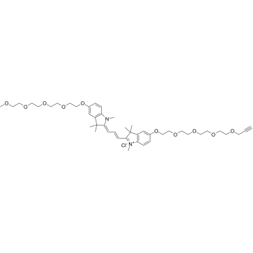 N-methyl-N'-methyl-O-(m-PEG4)-O'-(propargyl-PEG4)-Cy3 picture