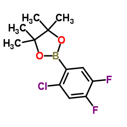 2-Chloro-4,5-difluorophenylboronic acid, pinacol ester结构式