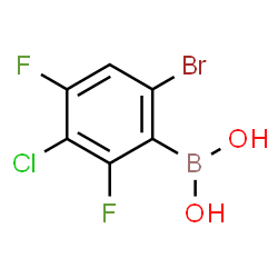 6-Bromo-3-chloro-2,4-difluorophenylboronic acid结构式