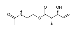 (2S,3R)-3-Hydroxy-2-methyl-pent-4-enethioic acid S-(2-acetylamino-ethyl) ester结构式
