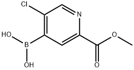 5-Chloro-2-(methoxycarbonyl)pyridine-4-boronic acid结构式