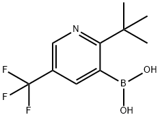 2-(tert-Butyl)-5-(trifluoromethyl)pyridine-3-boronic acid结构式