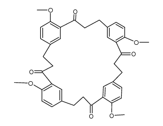 16,54,94,134-tetramethoxy-1,5,9,13(1,3)-tetrabenzenacyclohexadecaphane-2,6,10,14-tetraone Structure