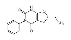 Furo[2,3-d]pyrimidine-2,4(1H,3H)-dione,6-ethyl-5,6-dihydro-3-phenyl- structure