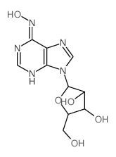 6H-Purin-6-one, 9-b-D-arabinofuranosyl-1,9-dihydro-,oxime (9CI) structure