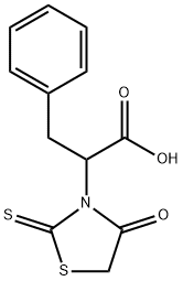 2-(4-Oxo-2-thioxo-3-thiazolidinyl)-3-phenylpropionic acid结构式