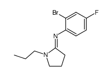 (2-Bromo-4-fluoro-phenyl)-[1-propyl-pyrrolidin-(2E)-ylidene]-amine Structure