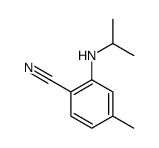 4-methyl-2-(propan-2-ylamino)benzonitrile结构式
