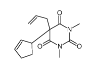 5-Allyl-5-(2-cyclopenten-1-yl)-1,3-dimethylbarbituric acid Structure