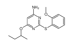 6-butan-2-yloxy-2-(2-methoxyphenyl)sulfanylpyrimidin-4-amine结构式