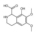 1,2,3,4-Tetrahydro-8-hydroxy-6,7-dimethoxy-1-isoquinolinecarboxylic acid结构式