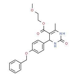 2-methoxyethyl 4-(4-(benzyloxy)phenyl)-6-methyl-2-oxo-1,2,3,4-tetrahydropyrimidine-5-carboxylate结构式