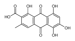 1,5,6,8-tetrahydroxy-3-methyl-9,10-dioxoanthracene-2-carboxylic acid结构式