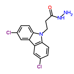 3-(3,6-Dichloro-9H-carbazol-9-yl)propanehydrazide结构式