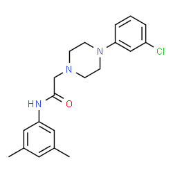 2-[4-(3-CHLOROPHENYL)PIPERAZINO]-N-(3,5-DIMETHYLPHENYL)ACETAMIDE结构式