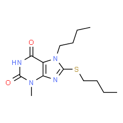 7-butyl-8-(butylthio)-3-methyl-3,7-dihydro-1H-purine-2,6-dione Structure