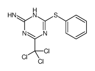 4-phenylsulfanyl-6-(trichloromethyl)-1,3,5-triazin-2-amine结构式