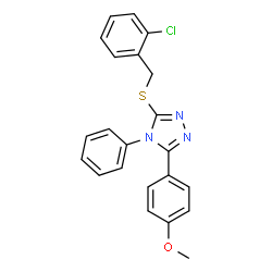 3-[(2-Chlorobenzyl)sulfanyl]-5-(4-methoxyphenyl)-4-phenyl-4H-1,2,4-triazole structure