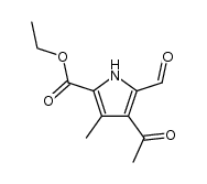 4-acetyl-5-formyl-3-methyl-1H-pyrrole-2-carboxylic acid ethyl ester Structure