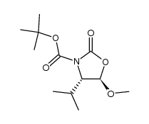 (4S,5R)-3-tert-butoxycarbonyl-5-methoxy-4-iso-propyl-2-oxazolidinone结构式