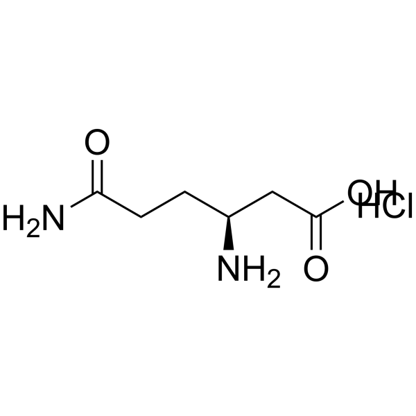 L-β-高谷氨酰胺盐酸盐结构式