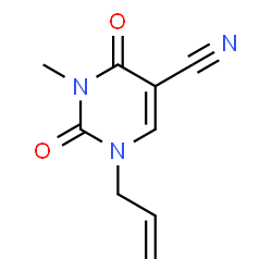 1-Allyl-3-methyl-2,4-dioxo-1,2,3,4-tetrahydro-5-pyrimidinecarbonitrile结构式