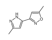 Isoxazole, 5-methyl-3-(5-methyl-1H-pyrazol-3-yl)- (9CI)结构式