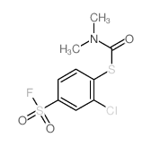 3-chloro-4-(dimethylcarbamoylsulfanyl)benzenesulfonyl fluoride结构式