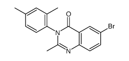 6-bromo-3-(2,4-dimethylphenyl)-2-methylquinazolin-4-one结构式