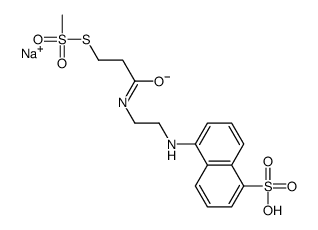 N-(METHANETHIOSULFONYLETHYLCARBOXAMIDOETHYL)-5-NAPHTHYLAMINE-1-SULFONIC ACID, SODIUM SALT结构式