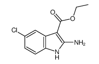 2-氨基-5-氯-1H-吲哚-3-羧酸乙酯结构式