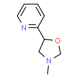 Pyridine, 2-(3-methyl-5-oxazolidinyl)- (9CI)结构式