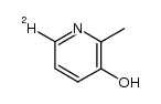 6-Deuterio-3-hydroxy-2-methylpyridin结构式