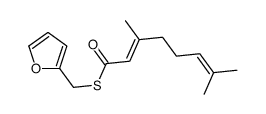 S-(furan-2-ylmethyl) 3,7-dimethylocta-2,6-dienethioate Structure