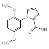 1-(2,5-dimethoxyphenyl)pyrrole-2-carboxylic acid结构式