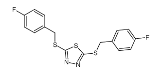2,5-bis(4-fluorobenzylthio)-1,3,4-thiadiazole Structure