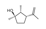 [1R,(+)]-1,2α-Dimethyl-3α-(1-methylethenyl)cyclopentane-1β-ol结构式