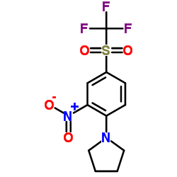 1-{2-Nitro-4-[(trifluoromethyl)sulfonyl]phenyl}pyrrolidine Structure