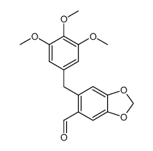 6-<(3,4,5-trimethoxyphenyl)methyl>benzo-1,3-dioxole-5-carboxaldehyde Structure