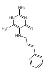 4(3H)-Pyrimidinone,2-amino-6-methyl-5-[(3-phenyl-2-propen-1-yl)amino]- Structure