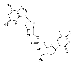 [(2R,3S,5R)-5-(2-amino-6-oxo-3H-purin-9-yl)-3-hydroxyoxolan-2-yl]methyl [(2R,3R,5R)-3-(hydroxymethyl)-5-(5-methyl-2,4-dioxopyrimidin-1-yl)oxolan-2-yl] hydrogen phosphate结构式