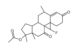 [(6S,8S,10S,13S,14S,17R)-9-fluoro-6,10,13,17-tetramethyl-3,11-dioxo-2,6,7,8,12,14,15,16-octahydro-1H-cyclopenta[a]phenanthren-17-yl] acetate结构式