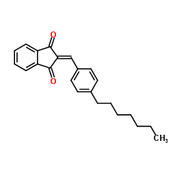 2-(4-Heptylbenzylidene)-1H-indene-1,3(2H)-dione Structure