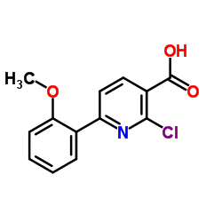 2-Chloro-6-(2-methoxyphenyl)nicotinic acid结构式