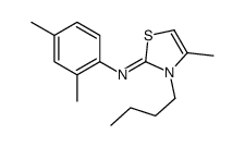 3-butyl-N-(2,4-dimethylphenyl)-4-methyl-1,3-thiazol-2-imine Structure