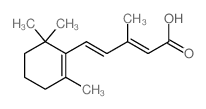 (2E,4E)-3-methyl-5-(2,6,6-trimethyl-1-cyclohexenyl)penta-2,4-dienoic acid结构式