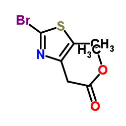 4-噻唑乙酸-1,2-溴-5-甲基-甲酯结构式